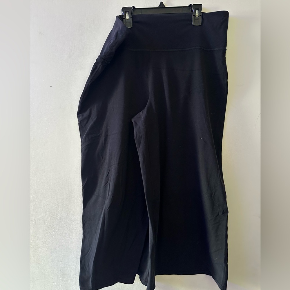 Athleta Black Wide Crop Pants